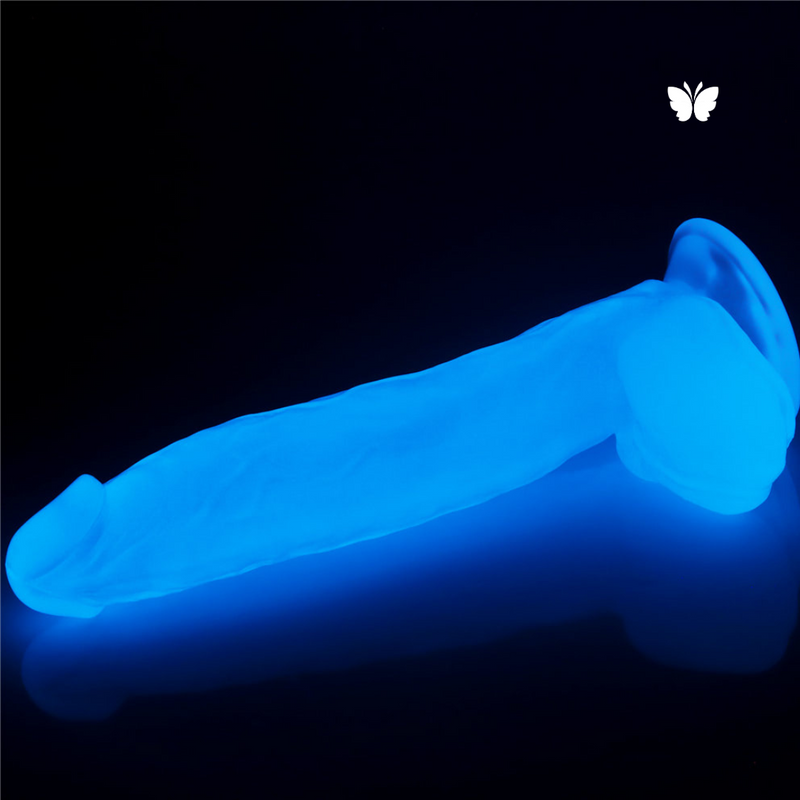 Dildo Pênis de Borracha 26cm Brilha no Escuro