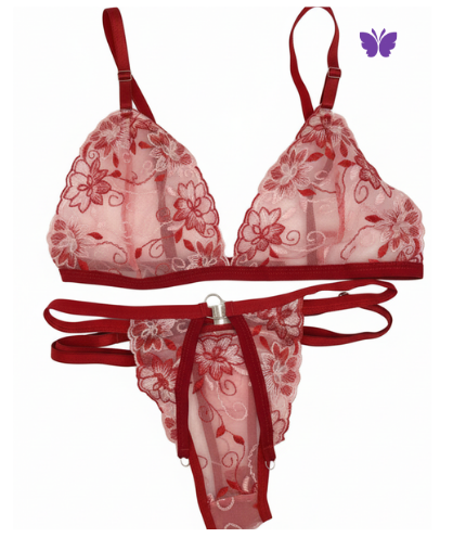 Conjunto Lingerie Perneira Floral