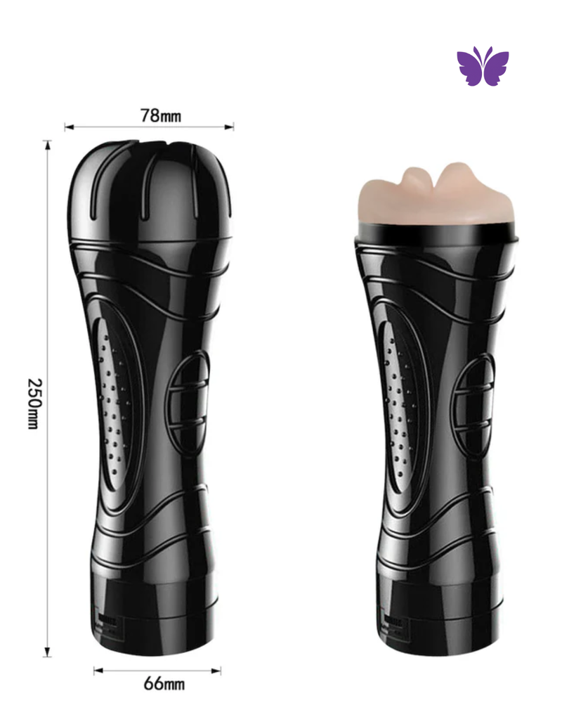 Masturbador em Formato de Boca com Multivelocidade Recarregável