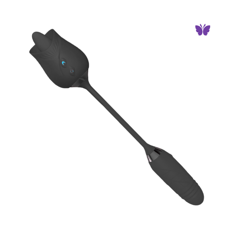 Vibrador de língua para ponto G e clitóris Toque Duplo