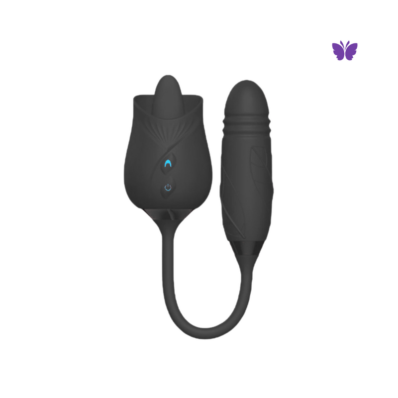 Vibrador de língua para ponto G e clitóris Toque Duplo