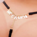 Calcinha Estrass Rendada com Escrita