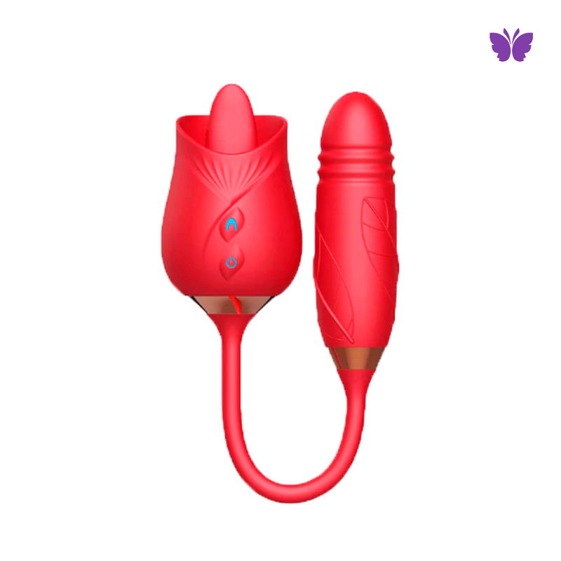 Vibrador de língua para ponto G e clitóris Dose Dupla