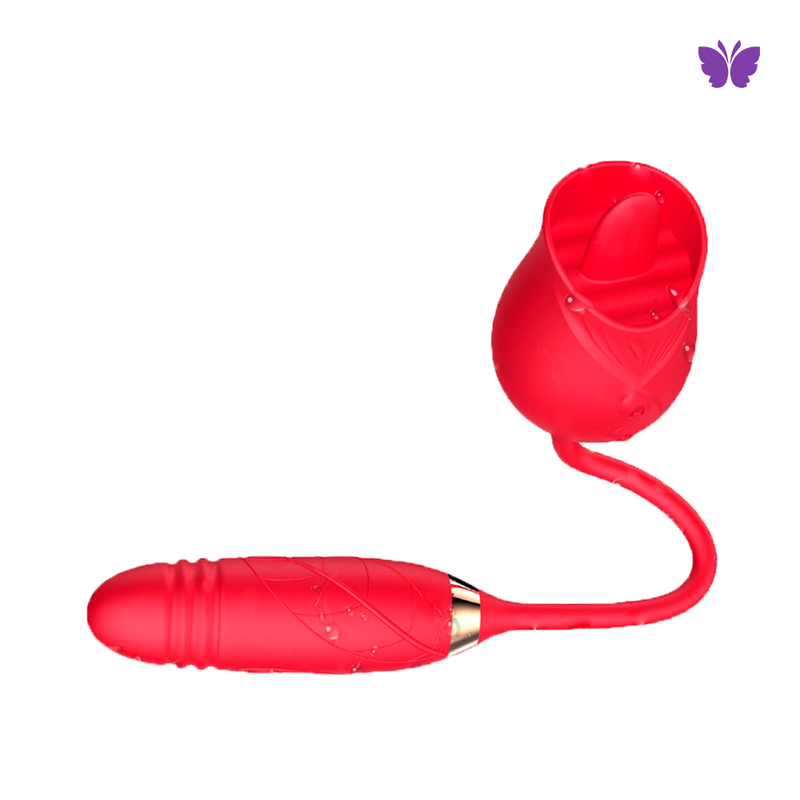 Vibrador de língua para ponto G e clitóris Dose Dupla