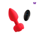 Plug Anal com Led em Silicone com Vibrador e Controle Remoto