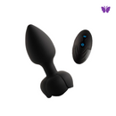 Plug Anal com Led em Silicone com Vibrador e Controle Remoto