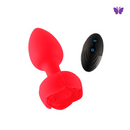 Plug Anal com Led em Silicone com Vibrador e Controle Remoto