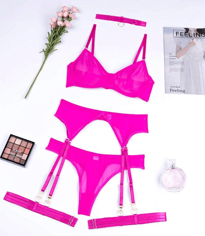 Conjunto Lingerie Sexy com Cintas - apredilleta